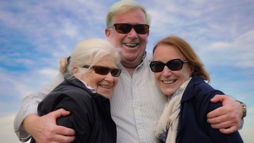 With his Mother and Mary, April 2018.