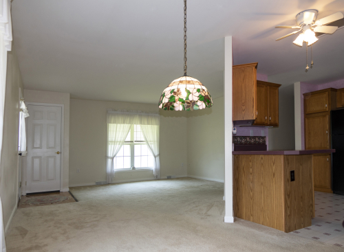 dining area and living room